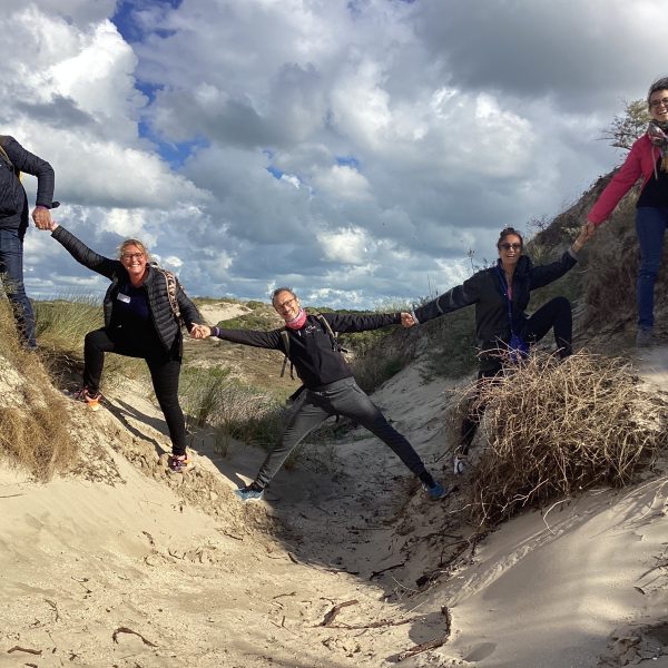 Cohésion d'équipe à la plage