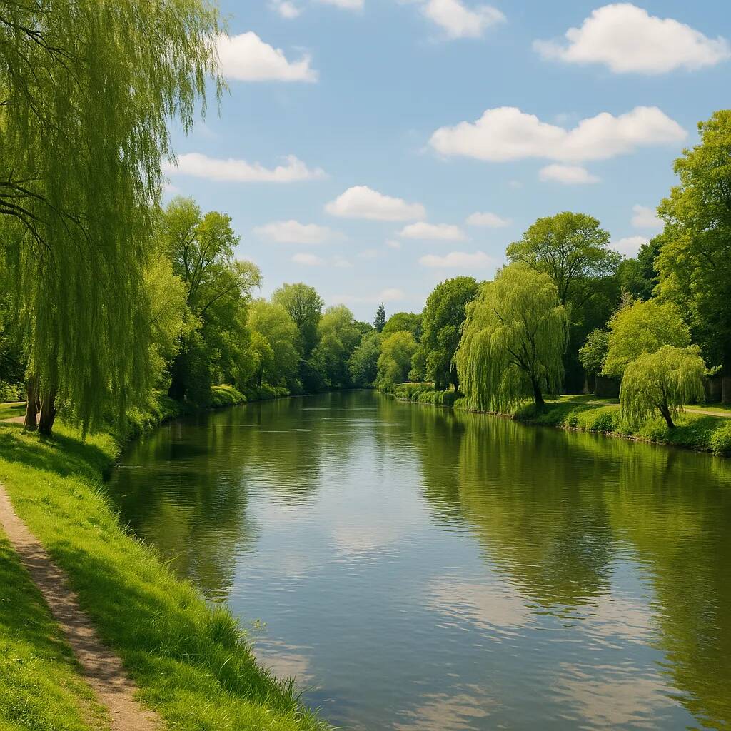 Photo du bord de l'Huisne au Mans